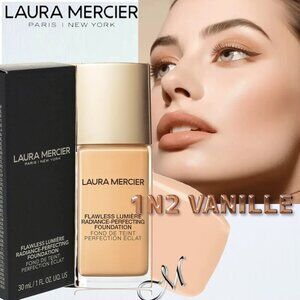 Laura Mercier Real Flawless Foundation ~ 1N2 VANILLE (Fair Neutral) 1oz NIB